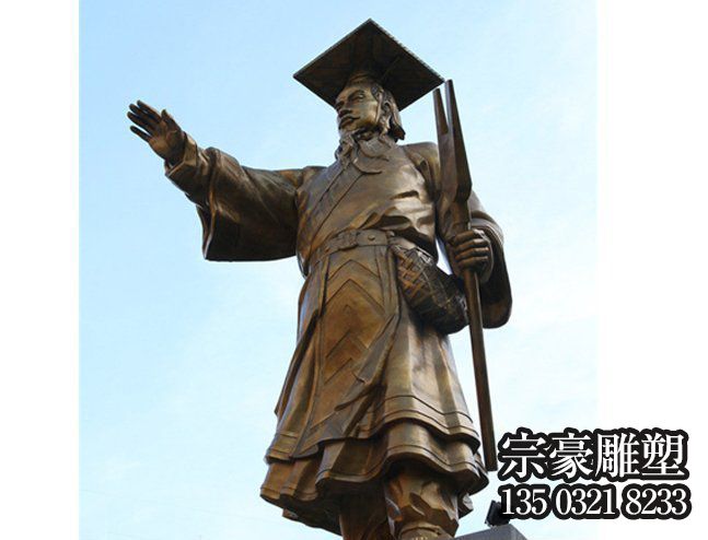 大禹治水锻铜大禹铜雕像 大禹治水锻铜大禹铜雕像