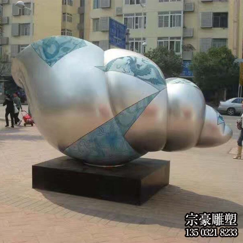 不锈钢海螺景观雕塑 不锈钢海螺景观雕塑