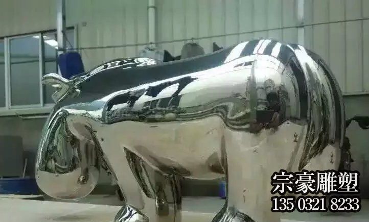 镜面不锈钢河马雕塑 镜面不锈钢河马雕塑