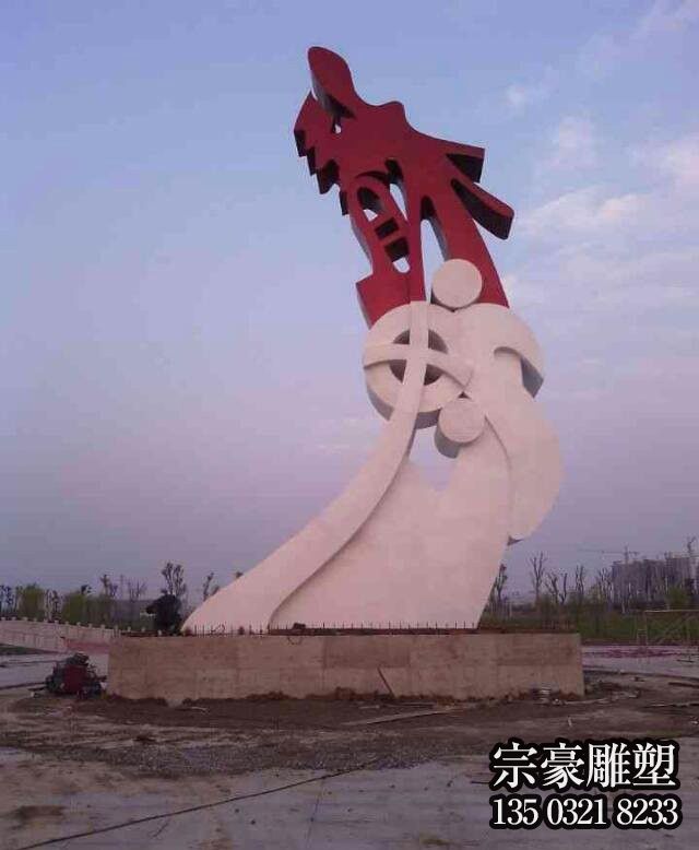 不锈钢抽象龙头景观雕塑 不锈钢抽象龙头景观雕塑