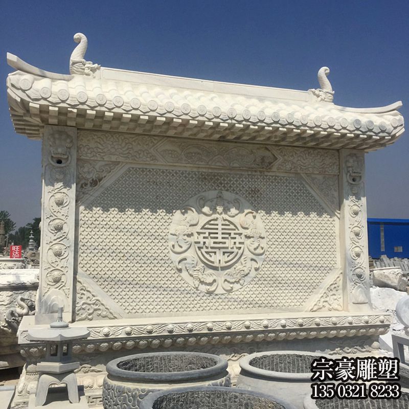 花岗岩影壁墙庭院石雕照壁 花岗岩影壁墙庭院石雕照壁