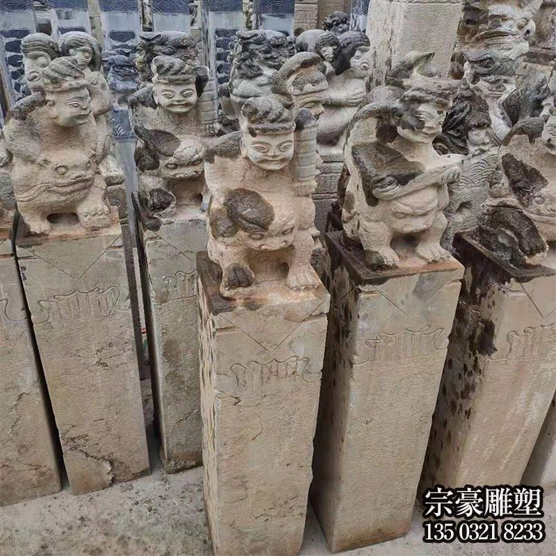 仿古石雕拴马桩