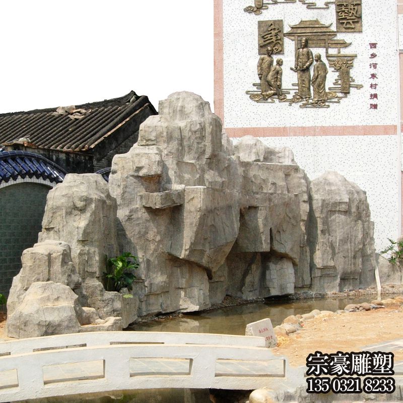 别墅庭院塑石假山景观