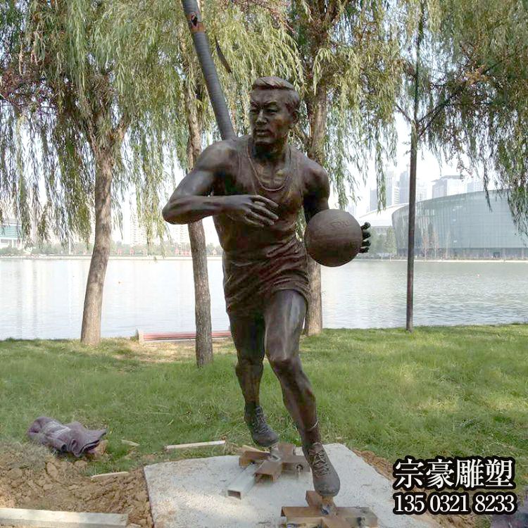 纯铜铸造篮球运动员雕塑 纯铜铸造篮球运动员雕塑