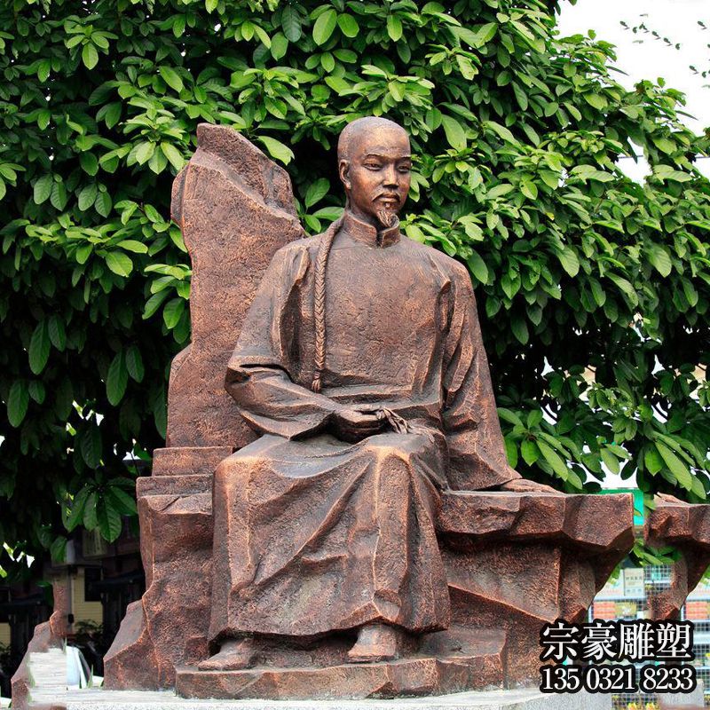 公园历史名人清朝医学家叶天士纯铜雕像 公园历史名人清朝医学家叶天士纯铜雕像