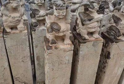 仿古石雕拴马桩