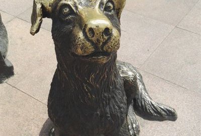 纯铜铸造生肖狗雕塑