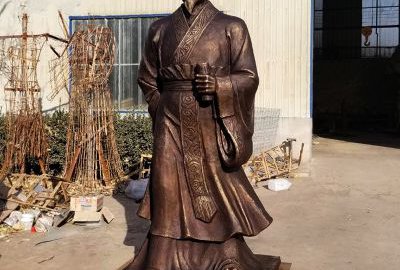 汉武帝刘彻铜雕塑像