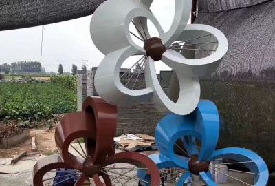 不锈钢抽象花朵雕塑