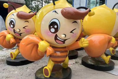 玻璃钢卡通蜜蜂公仔雕塑摆件