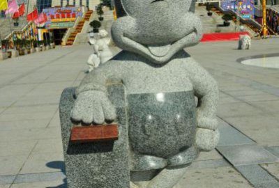 花岗岩雕刻米老鼠石雕摆件