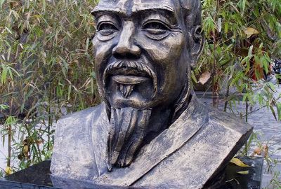 历史名人孟子纯铜胸像